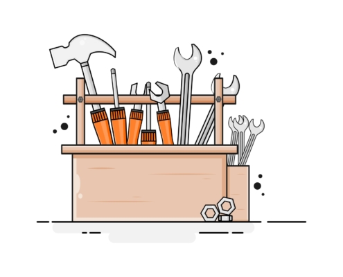 dessin d'une boite à outils